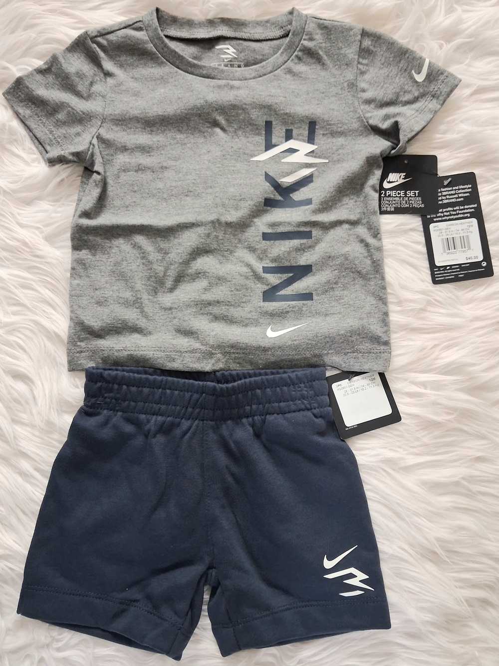 Nike 2 Piece Shorts &Shirt Set-Size 12M-NWT